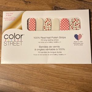 Color Street 100% Real Nail Polish Strips in the print Cherry Picked 🍒